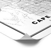 Kaart van Cape Coral Poster (Hoek)