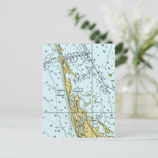  kaart van Captiva Island (Staand voorkant)