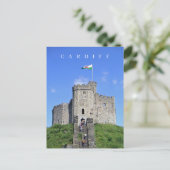 Kaart van Cardiff Castle uitzicht (Staand voorkant)