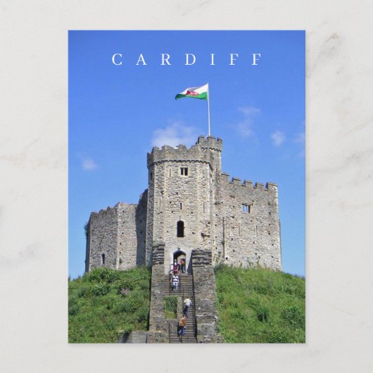 Kaart van Cardiff Castle uitzicht (Voorkant)