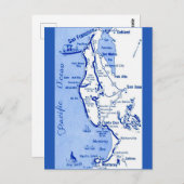 Kaart van Carmel naar San Francisco (Voorkant / Achterkant)