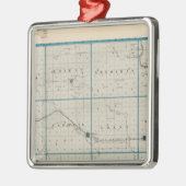 Kaart van Carroll County, staat Iowa Metalen Ornament (Links)
