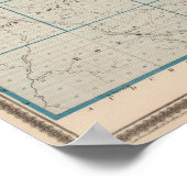 Kaart van Carroll County, staat Iowa Poster (Hoek)