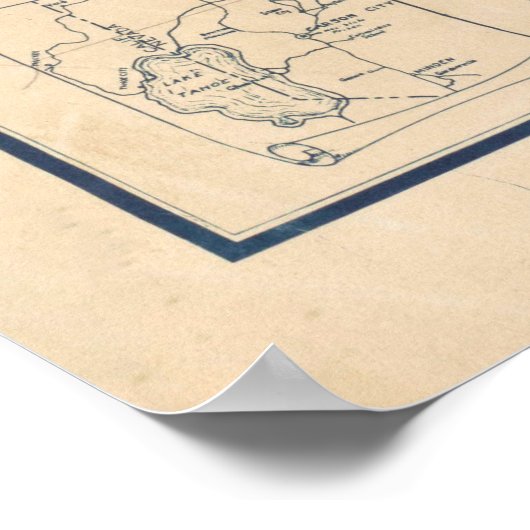  kaart van Carson City NV (1940) Poster (Hoek)