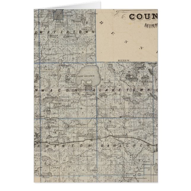 Kaart van Carver County, Minnesota (Voorkant)