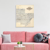 Kaart van Carver County, Minnesota Canvas Afdruk (Insitu (Woonkamer))