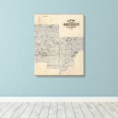 Kaart van Carver County, Minnesota Canvas Afdruk (Insitu (Houten vloer))