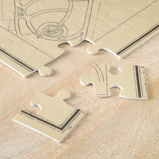  kaart van Casablanca Marokko (1917) Legpuzzel (Zijkant)