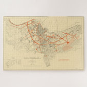  kaart van Casablanca Marokko (1917) Legpuzzel (Horizontaal)