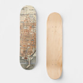  kaart van Catania Italië (1905) Skateboard (Voorkant)