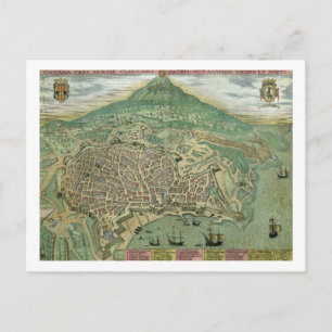 Kaart van Catania, van "Civitates Orbis Terrarum" 