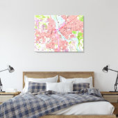 kaart van Cedar Rapids Iowa (1967) Canvas Afdruk (Insitu (Slaapkamer))