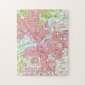  kaart van Cedar Rapids Iowa (1967) Legpuzzel (Verticaal)