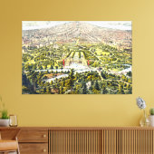 kaart van Central Park, New York, 1873 Canvas Afdruk (Insitu (Woonkamer))