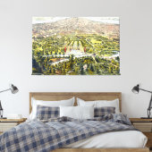 kaart van Central Park, New York, 1873 Canvas Afdruk (Insitu (Slaapkamer))