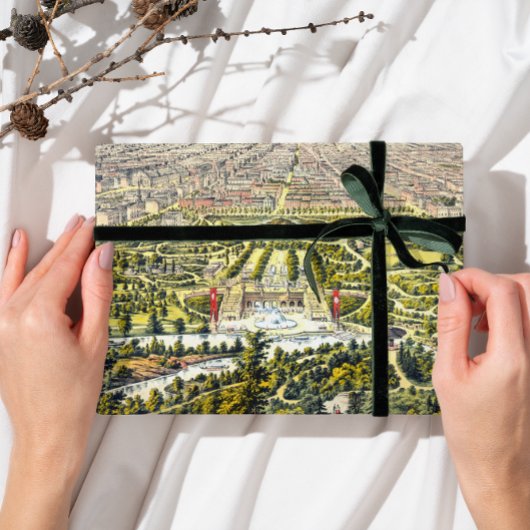  kaart van Central Park, New York, 1873 Inpakpapier Vel