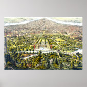 kaart van Central Park, New York, 1873 Poster (Voorkant)
