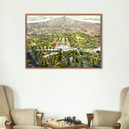  kaart van Central Park, New York, 1873 Poster