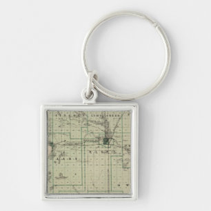 Kaart van Cerro Gordo County, staat Iowa Sleutelhanger