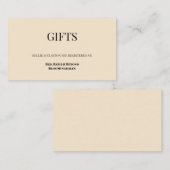 Kaart van Champagne Gift Registry Enclosure (Voorkant / Achterkant)