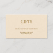 Kaart van Champagne Gift Registry Enclosure (Voorkant)