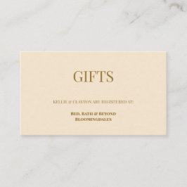 Kaart van Champagne Gift Registry Enclosure