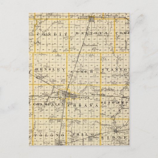 Kaart van Champaign County (Voorkant)