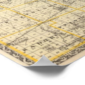 Kaart van Champaign County Poster (Hoek)