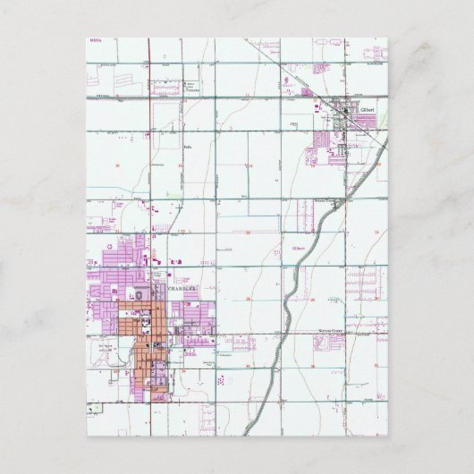  kaart van Chandler en Gilbert Arizona (1952) (Voorkant)