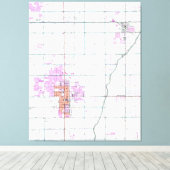 kaart van Chandler en Gilbert Arizona (1952) Canvas Afdruk (Insitu (Houten vloer))