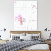 kaart van Chandler en Gilbert Arizona (1952) Canvas Afdruk (Insitu (Slaapkamer))