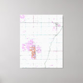 kaart van Chandler en Gilbert Arizona (1952) Canvas Afdruk (Voorkant)