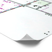 kaart van Chandler en Gilbert Arizona (1952) Poster (Hoek)