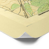 Kaart van Changchun, provincie Jilin, China (1945) Poster (Hoek)