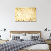 Kaart van Charles V, Kaart van Mecia Canvas Afdruk (Insitu (Slaapkamer))