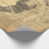 Kaart van Charleston Harbor South Carolina (1863) Cadeaupapier (Hoek)