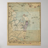 Kaart van Charleston Harbour Poster (Voorkant)