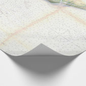 kaart van Charleston Harbour SC (1866) Cadeaupapier (Hoek)