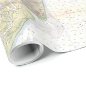 kaart van Charleston Harbour SC (1866) Cadeaupapier (Rol Hoek)