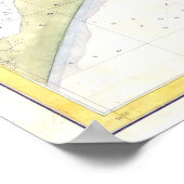 kaart van Charleston Harbour SC (1866) Poster (Hoek)