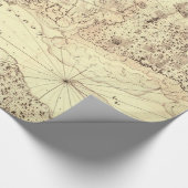  kaart van Charleston South Carolina (1780) Cadeaupapier (Hoek)