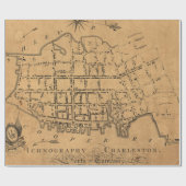  kaart van Charleston South Carolina (1790) Cadeaupapier (Vlak)