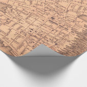  kaart van Charleston South Carolina (1849) Cadeaupapier (Hoek)