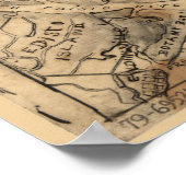  kaart van Charleston South Carolina (1862) Poster (Hoek)