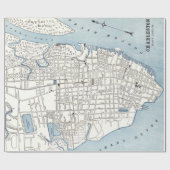 kaart van Charleston South Carolina (1898) Cadeaupapier (Vlak)