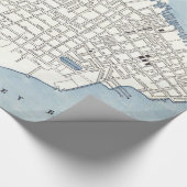 kaart van Charleston South Carolina (1898) Cadeaupapier (Hoek)