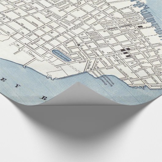  kaart van Charleston South Carolina (1898) Cadeaupapier (Hoek)