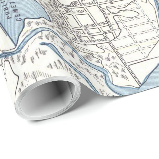  kaart van Charleston South Carolina (1898) Cadeaupapier (Rol Hoek)