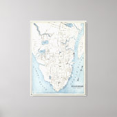 kaart van Charleston South Carolina (1898) Canvas Afdruk (Voorkant)