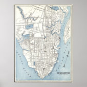  kaart van Charleston South Carolina (1898) Poster (Voorkant)
